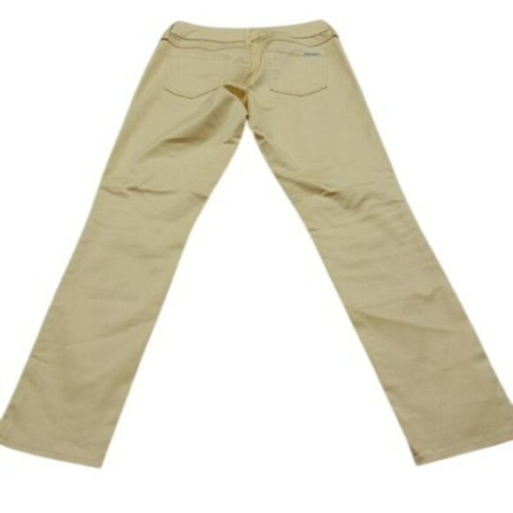 Seven7 For All Mankind Womens Yellow Skinny Pants Size 4 Cotton Blend - Picture 7 of 11